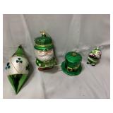 NEAT glass St Patricks Day ornaments