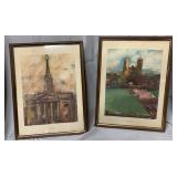 RARE! Vintage St Louis Sites framed prints-12 x 16