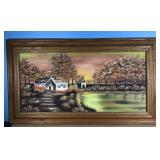 1981 framed painting  28.5 x 16.5