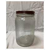 Vintage Old Judge Coffee Jar (10") w/ lid-lid has