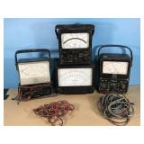 3 Volt Meters & Vintage Simpson 389 Thermometer