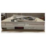 Philips VCR/DVD & remote-lights up & dvd opened
