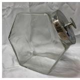 9" tall slanted jar with lid