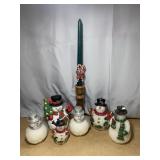 Christmas & snowman candles