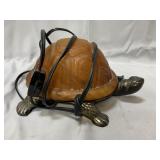 Cute glass top turtle lamp-needs new bulb-9" long