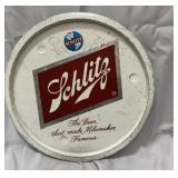 Vintage Schlitz metal bar tray