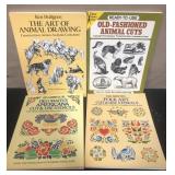 Vintage How To Draw & Folk Art Stencil books