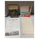 Vintage Pam Am menu & Japanese books