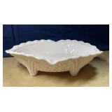 Vintage Jeannette Shell Pink Milk Glass fruit bowl