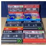 Vintage SEALED Memorex, TDK, BASF blank cassettes
