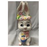 Vintage ceramic 7" tall Easter bunny rabbit