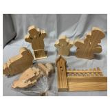 7" tall snowman and other wood figures to paint