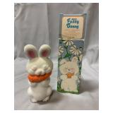 4-1/2" tall vintage fuzzy bunny. Full of Sweet