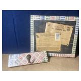 Vintage Handmade Stamp & Wood Wall Decor and Hook