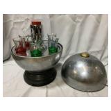 Art Deco pump shot travel bar-has a broken glass