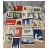 NEVER USED Mid Century Modern Christmas cards