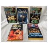 Vintage Clive Barker paperback books