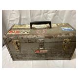 Vintage Craftsman metal toolbox, missing a latch