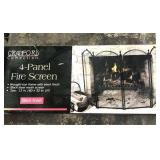 NEW Crawford Collection 4-Panel Fire Place Screen