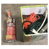 Extension Cords, power strip and trash bags