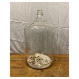 1978 6 1/2 Gallon Glass Jug, with sand, shells