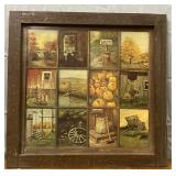 Retro framed fall print- 25x25