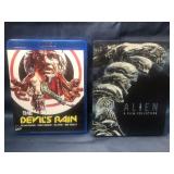 2 DVDs Alien 6 disk & The Devils Rain Blue Ray
