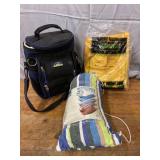 XL, 49" yellow raincoat, hammock in bag and a