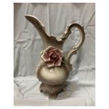19" tall Capodimonte Italy pitcher