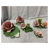 4 and 5" tall Capodimonte Italy. See pics for
