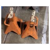 Pair of orange jackstands
