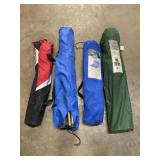 Lawn chairs in carrying bags