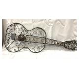 27" long metal guitar wall hanging