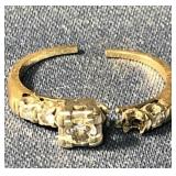 Diamond ring that has been cut, Diamond test as