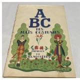 Antique A B C Des Jolis Costumes book