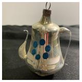 Antique mercury glass Christmas teapot ornament