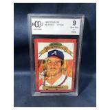 1990 Donruss no 8 John Smoltz graded nine