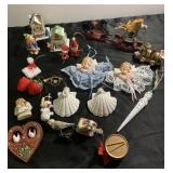 Neat vintage Christmas ornaments incl wood