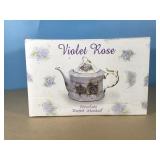NEW Violet Rose Music Box Teapot