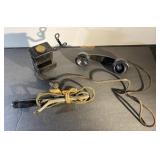 Vintage Western Electric phone  & curling iron
