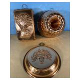 Vintage copper decorative molds