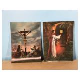 2 Vintage Hologram Religious Post Cards