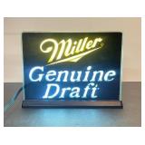 Electriglas Light Up Miller Draft Sign
