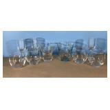 Small bar, whiskey and shot glasses