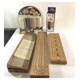Vintage Poker Chip sets & cribbage boards