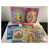 Paper dolls (most cut), coloring books, activity