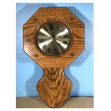 Vintage handmade wood clock 20" tall