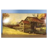 Vintage "Mill Stream" by Robert Wood litho print