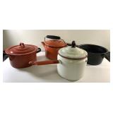 Vintage enamelware pieces