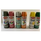 Krylon spray paint-all are about 50% full